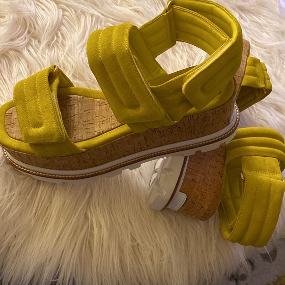 TORY BURCH puffy sport Sensory suede platform Yuzu wedges - Picture 6 of 15